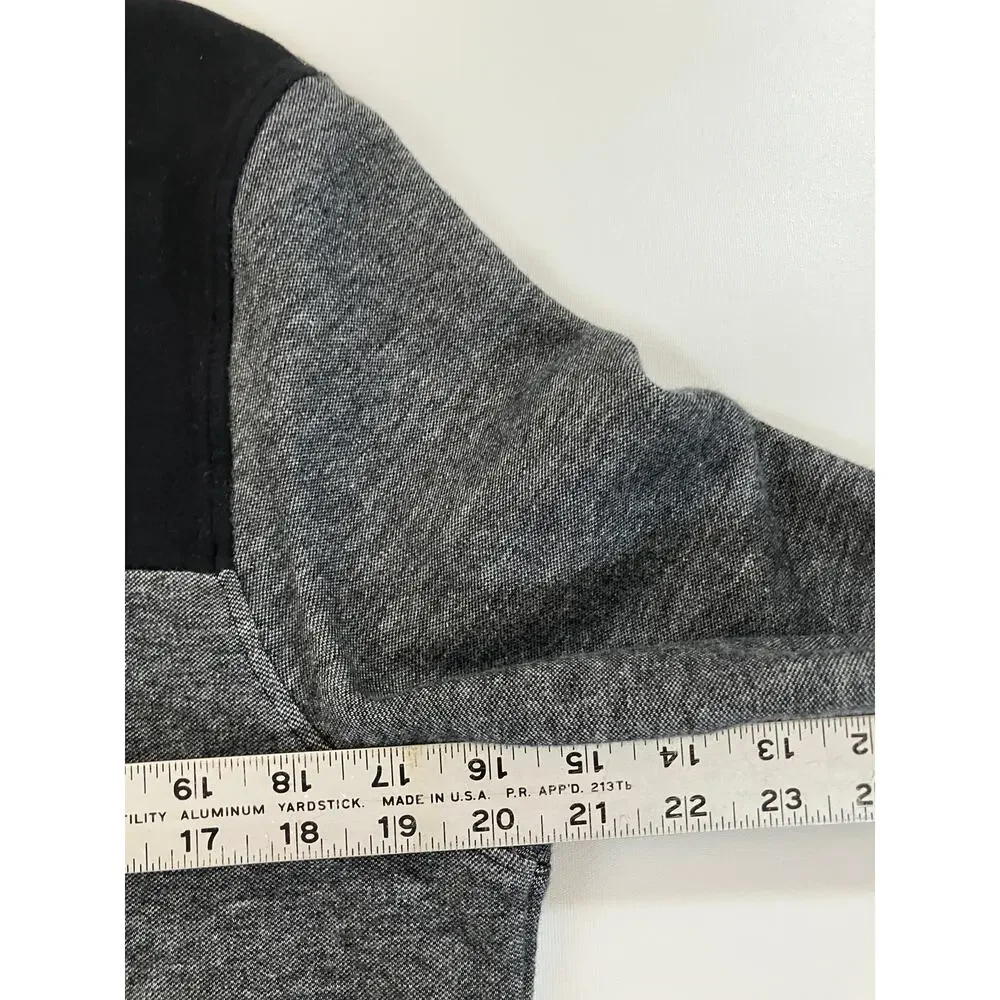 Alfani Men’s Large Full Zip Sweatshirt Gray Black Colorblock Cotton Jacket